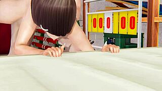 hentai math teacher fucked hard by gym teacher in sports warehouse