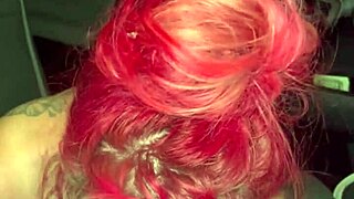 Real redhead hooker agrees to bareback sex in a car. She lets the customer cum inside her pussy during the encounter.