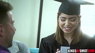 Step Uncle Fucks Teen Brunette in Taboo Reality Sex