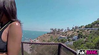 luna star gives sloppy bj and fucks with big cock on vacation in amateur homemade style