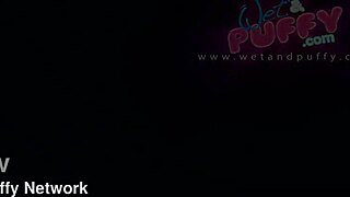 pleasuring the pink with amaris by wet and puffy - how does this swollen pussy feel with dildo squirting?