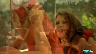 Can This Hottie Strip Off Corset for Hardcore Sofa Sex and Cumshot?