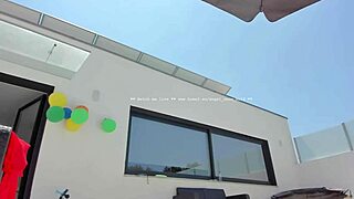 Horny Slut with Round Tits Rides Toy While Spreading Tight Wet Pussy and Moaning for Deeper Licks