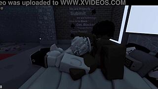 White femboy takes big black cock from shemale like a good boy in this scene