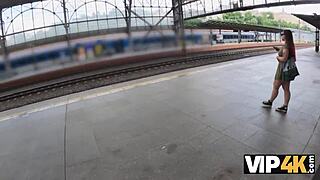 why did romantic trip turn into hardcore cheating with blonde girlfriend in public wc?