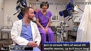 i caught the student with glasses in latex gloves and choked her while deepthroating and face fucking in pov doggystyle