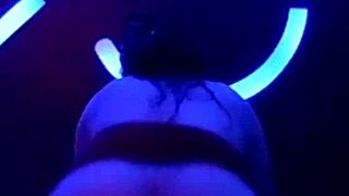 Hot Wife with Big Ass and Tattoo Rides Thick Single Cock in Hotel Passionately