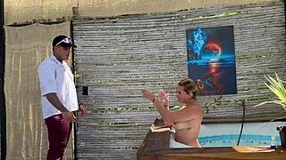 colombian milf with big ass and tits gives blowjob then fucks in forest roleplay. lost girl ends up in lonely home for wet pussy action.