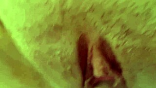 Brother in law fucks me hard with huge dildo in dress until cum covers natural tits and vagina