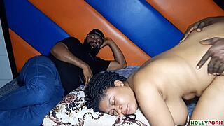 Amateur Ebony Babe with Big Tits Gets Bent Over for Doggystyle Fucking by Friend with Huge Big Black Cock. I Recorded My Girlfriend in This Romantic Sex Session!