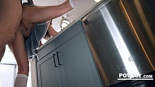 french maid costume hints at taboo milf pov fucking fantasy