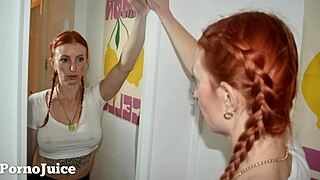 British Redhead Handles Massive American Bull with Fiery Squirting Action in Intense Encounter