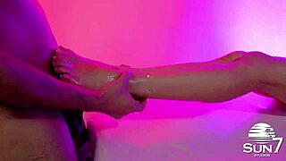 Will This Submissive Brazilian Teen in Lingerie and Leggings Flash Panties During Her Casting Massage Interview?