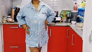 Hey, step sister fucking her brother in kitchen with big cock Indian desi sex and moaning