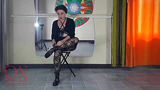 regina noir faces punishment as a bad dancer in ballet class. the teacher scolds and dominates her during this short video session.