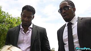 hey sophia west, you're that blonde milf disturbing the peace with outdoor fucking and big black cock deepthroat in a 3some