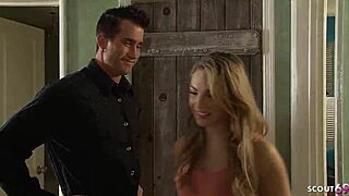 Blonde Teen Bailey Blue Takes First White Monster Cock in Anal Deepthroat Doggystyle Facial