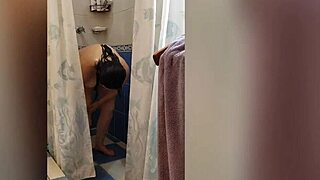 Curvy Wife With Big Tits And Hairy Pussy Shows Off Sexy Body In The Shower