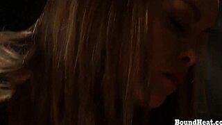 You're my handcuffed blonde lesbian slave, whipped hard on the bed.