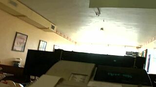 cute bailey swallows all of the cum on her tongue in this pov fuck scene...