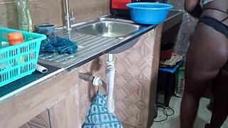 Ebony elegance in discreet homemade black ass and pussy display