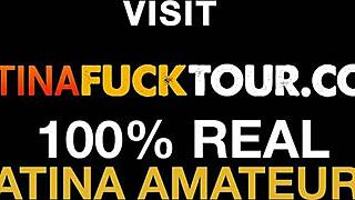 Real Big Tits Tanned Latina Babe Bent Over In Doggystyle Domination By Huge American Cock