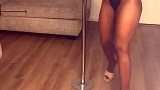 Ebony divine shows off her big ass and tits in close-up action