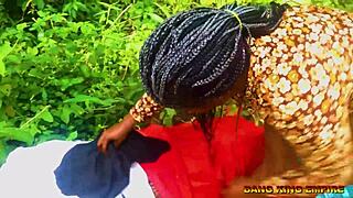 sweet petite ebony milf landlord daughter charges phone in my room. she rides big black cock outdoor homemade until cumshot.