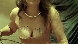 french milf maid contrasts private bondage session with public outdoor spanking dildo orgasm and humiliation flashes