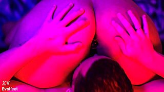 Oh yeah, worship my big ass during foot sex with this BBW girlfriend.