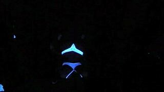 Suggestive scarlett johnson hints at blacklight pov sex with teen fetish elements