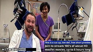 Freshman Feels Intense Emotions as Nurse Jackie Banes Delivers Mandatory Hitachi Orgasm in Hospital Setting