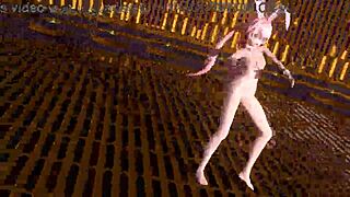 Megurine Luka boldly dominates as alien in project diva nude mod with full bunny costume