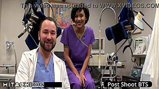 Freshman Feels Intense Emotions as Nurse Jackie Banes Delivers Mandatory Hitachi Orgasm in Hospital Setting