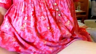 overwhelmed by my huge swollen plump shaved pussy lips spreading wide