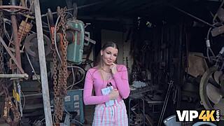 i feel amazing with this good fuck in the backyard as a debtor in leather lingerie