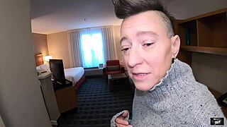 Married woman takes stranger's creampie bareback while on phone. It saves her marriage through cheating thrill.