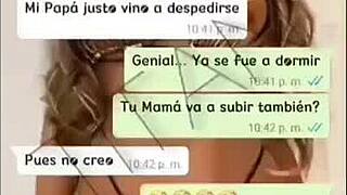 Sexy horny venezuelan calls for videollamada showing big tits and monster cock action