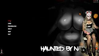 Halloween special haunted by Nathalie in costume game with cartoon elements.