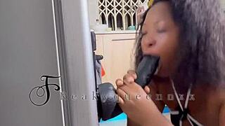 i'm that hot milf camgirl riding a 14-inch dildo on the fridge in my kitchen full vid on membership