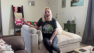 Jane Cane hides as fugitive step sister in Shiny Cock Films scene