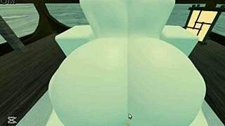 This random low-quality Roblox scene shows a baddie getting fucked by a noob in teasing action.