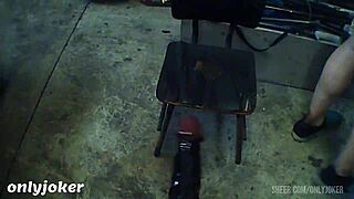 I pound brunette skinny ass with dildo for ten nonstop minutes in homemade solo