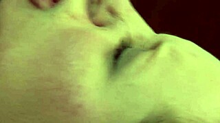 fuck-hungry chick calls friend with monster cock for close-up creampie riding in heels and fake tits action