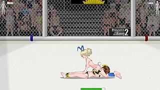 Hey, check out this intense catfight between Mimi and Rena in Princess of the Ring 2! 💥👊🏼