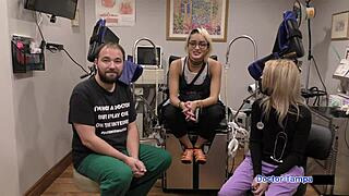 dr tampa examines channy crossfire during her yearly physical at the hospital