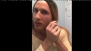 He underwent a full feminization transformation into sexy ladyboy through homemade humiliation