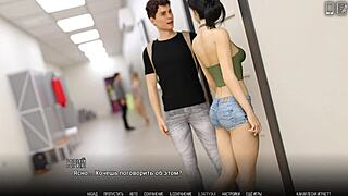 In this gameplay narrative the university student explores intense bondage and cum in mouth with his horny redhead girlfriend