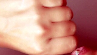 hey, this japanese step daughter blows her step father until he cums in her mouth with close up facial action