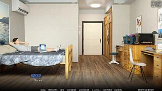 In this gameplay narrative the university student explores intense bondage and cum in mouth with his horny redhead girlfriend